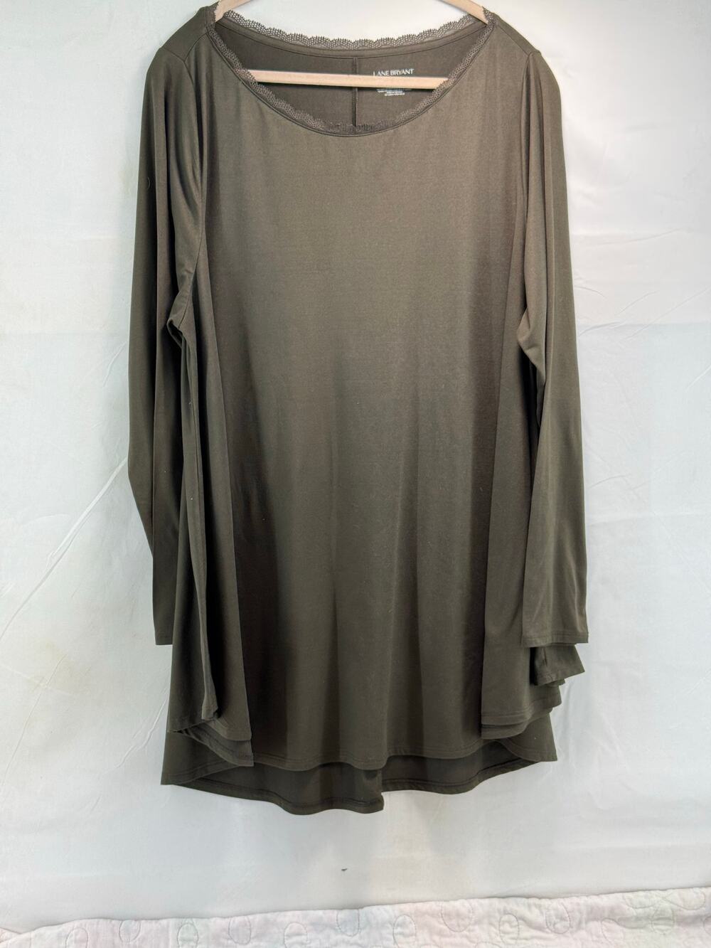Lane Bryant 18/20 women’s long sleeve tunic green/brown